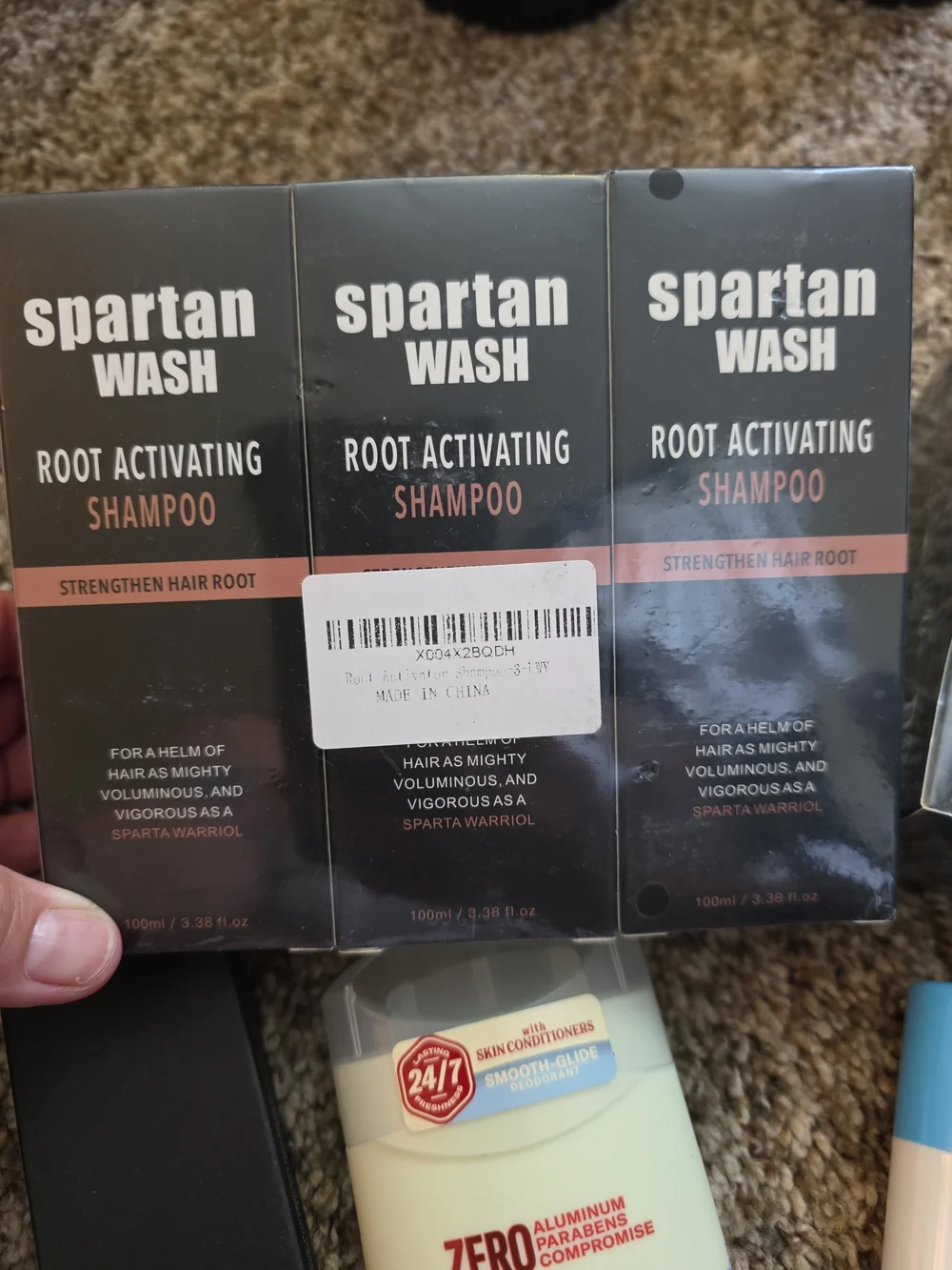 Spartan Wash Root Activating Shampoo + Assorted Men’s Grooming Trio